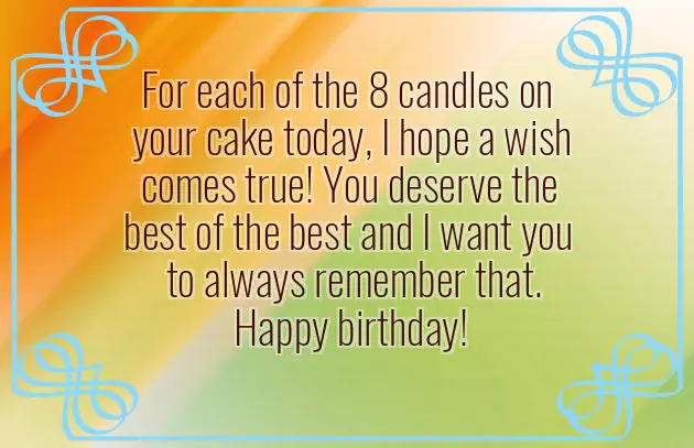 Birthday Quotes For 8 Year Old Daughter