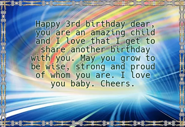 Happy Birthday 3 Year Girl Happy Birthday 3 Year Girl