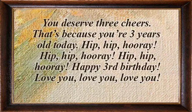 Birthday Wishes For Three Year Old Baby Girl Birthday Wishes For Three Year Old Baby Girl