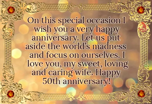 Golden Jubilee Anniversary Wishes