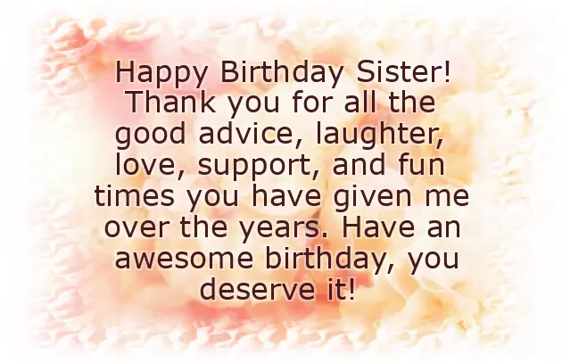 Birthday Wishes For Your Big Sister