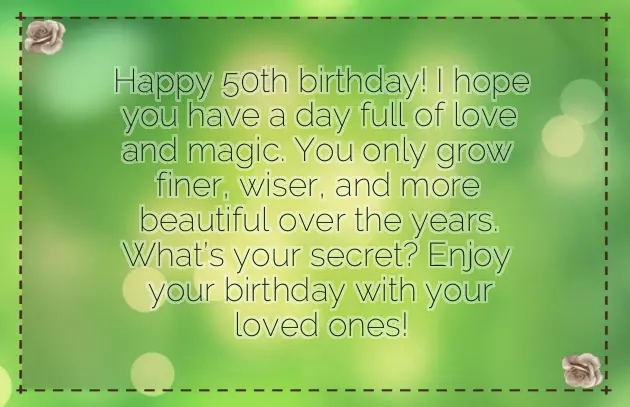 50Yrs Birthday Wishes