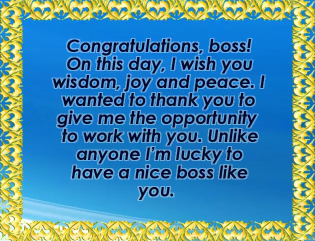 Birthday Message To Your Boss