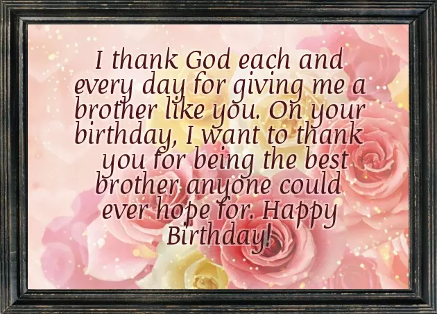 Birthday Wishes Brother Simple