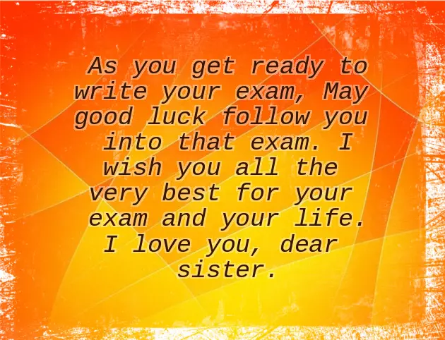 Examination Wishes To My Love
