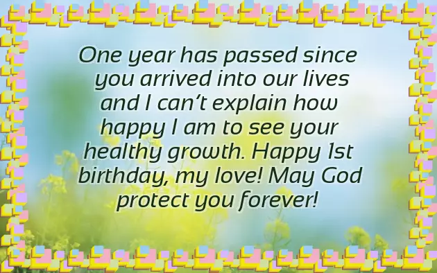 1St Birthday Wishes For My Baby Girl