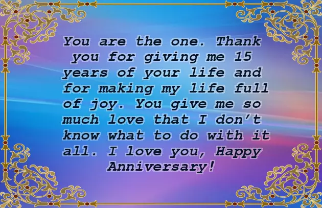 15Th Marriage Anniversary Wishes