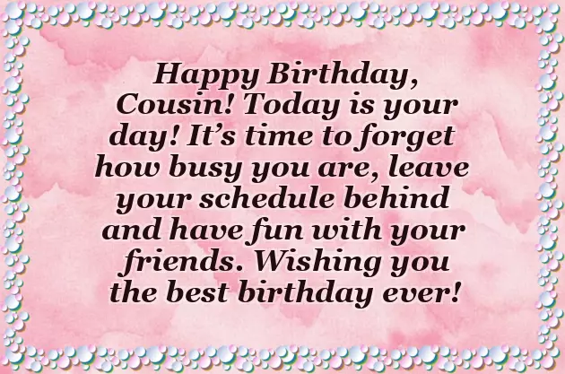 Funny Birthday Wishes For Cousin Male