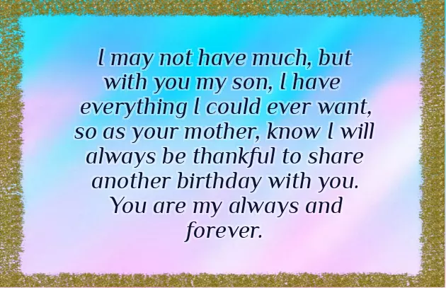 Son Birthday Wishes From Parents