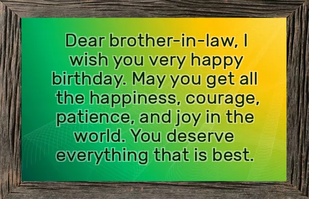 Birthday Wishes In English For Brother In Law