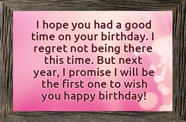 Belated Happy Birthday