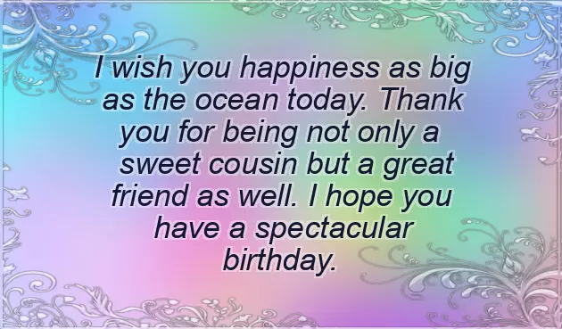 Birthday Wishes For My Cousin Girl