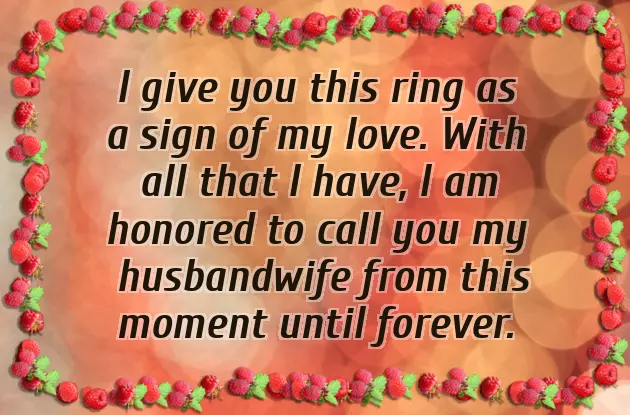 Ring Ceremony Wishes For Husband