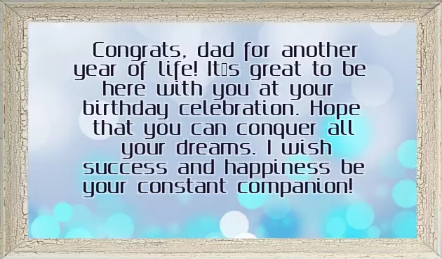 A Birthday Wish For Father