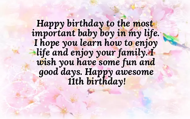 Happy 11Th Birthday To My Son