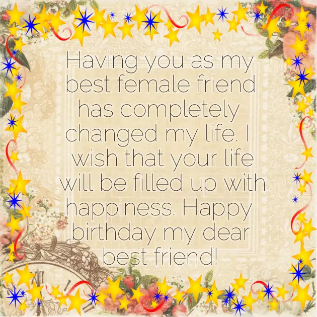 Happy Birthday Wish Female Friend