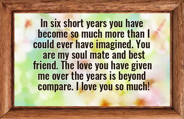 6Th Anniversary Wishes For Wife 6Th Anniversary Wishes For Wife