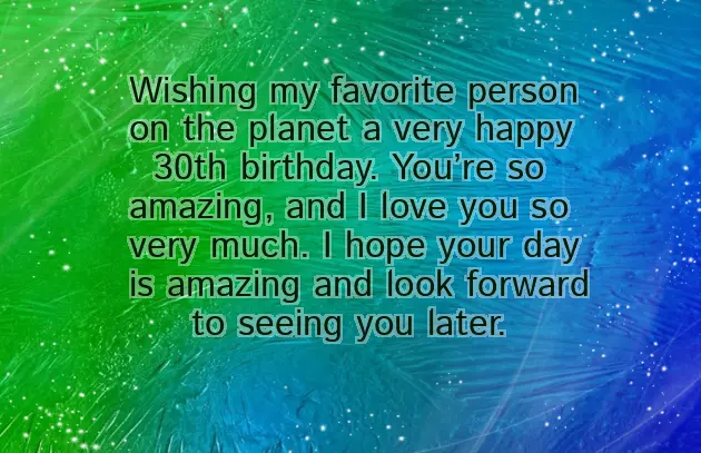 Birthday 30Th Wishes