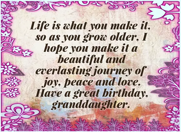 Happy Birthday Granddaughter Quotes
