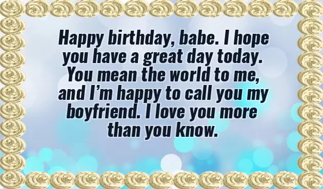 Happy Birthday Wish For Boyfriend