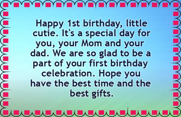 Birthday Wishes For My Niece On Her 1St Birthday