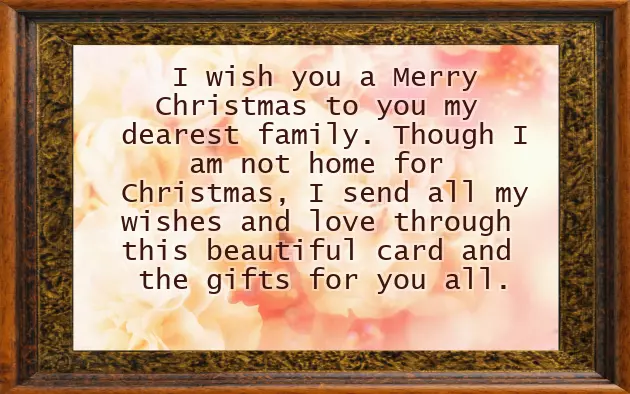 Wishing A Merry Christmas To Family And Friends