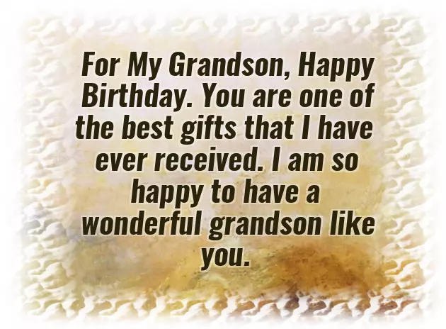 Wishes To Grandson