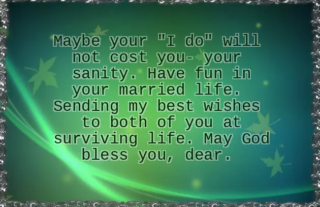 Advance Marriage Wish