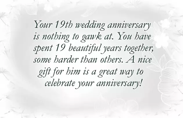 19Th Anniversary Gift 19Th Anniversary Gift