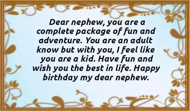 Happy Birthday Wishes To My Dear Nephew
