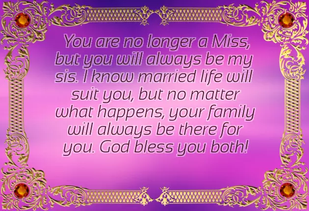 Happy Wedding My Sister