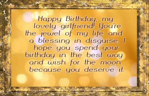Unique Birthday Wish For Girlfriend