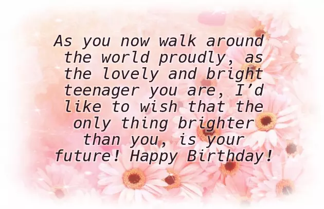 Happy Birthday Wishes To A Teenager