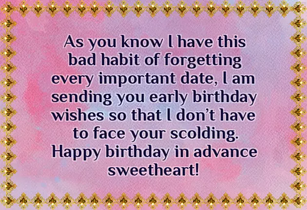 Birthday Wishes For Lover In Advance Birthday Wishes For Lover In Advance