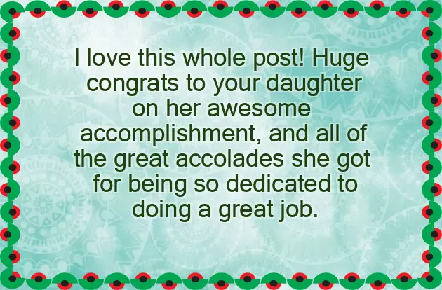 Congratulating Parents On Their Daughter