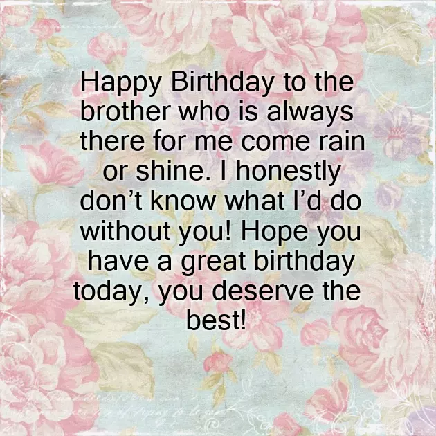 Birthday Wishes For Brother Lines