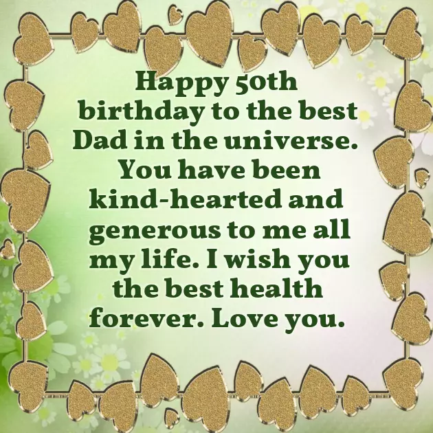Happy 50Th Birthday Dad Happy 50Th Birthday Dad