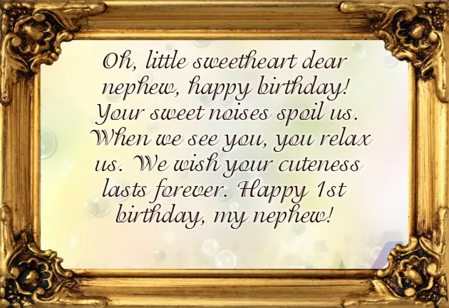 Quotes For Nephew 1St Birthday
