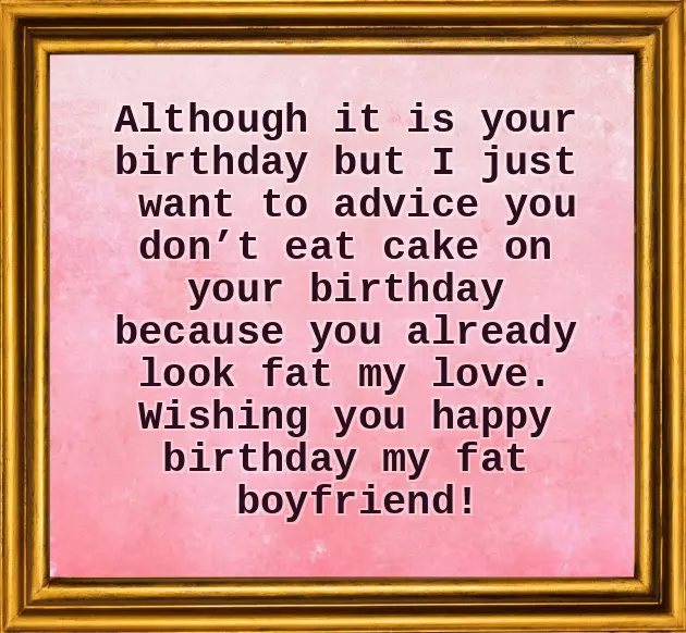 Cute Birthday Wishes For Boyfriend Funny