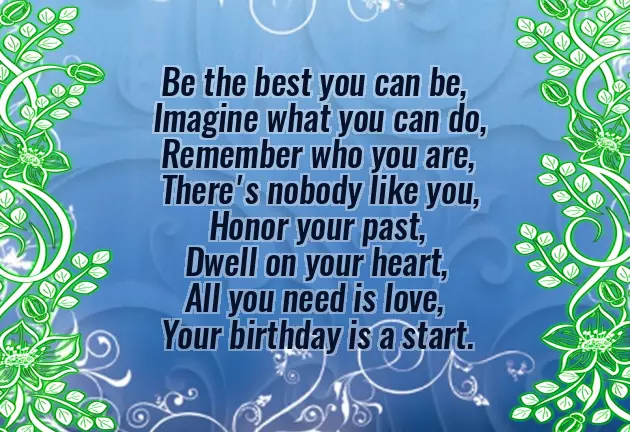 Poem For Birthday Poem For Birthday