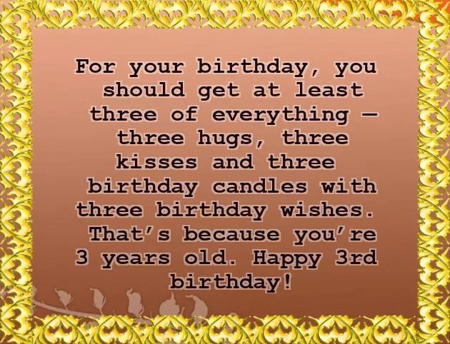Birthday Wishes For Three Year Old Baby Girl Birthday Wishes For Three Year Old Baby Girl