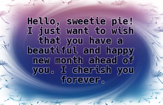 New Month Wishes For Girlfriend