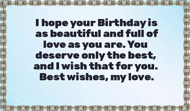 Happy Birthday Wishes Love