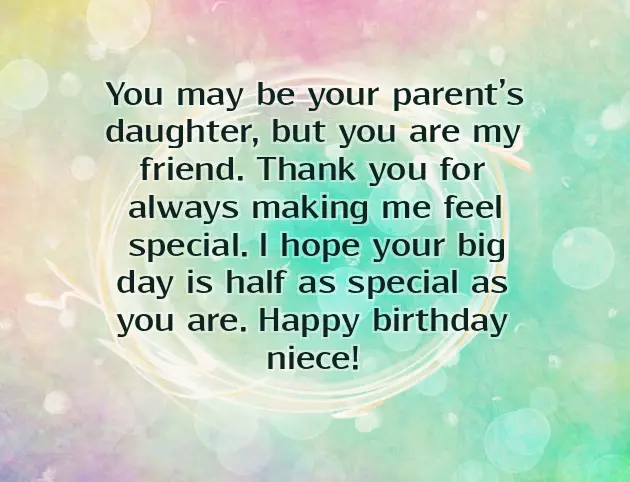 Words For A Niece On Her Birthday