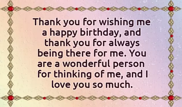 Thank For Birthday Wishes