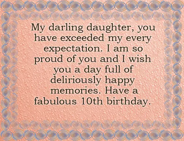 10 Year Old Daughter Birthday Quotes 10 Year Old Daughter Birthday Quotes