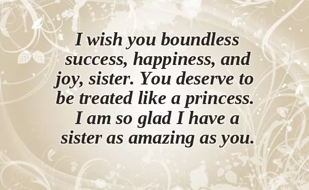 Happy Birthday Note To Sister