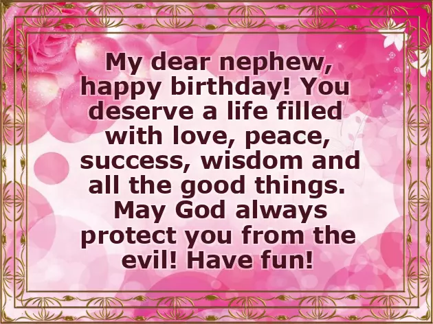 Happy Birthday Blessings To My Nephew