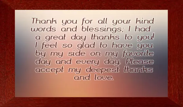 Many Thanks For Birthday Wishes