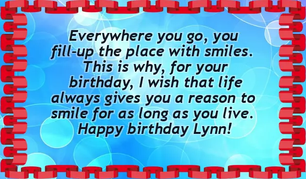 Happy Birthday Lynn